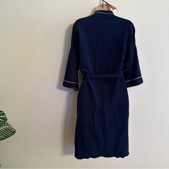 70s Vintage Robe / Vintage Velour Robe (bag14) - Picture 3 of 6